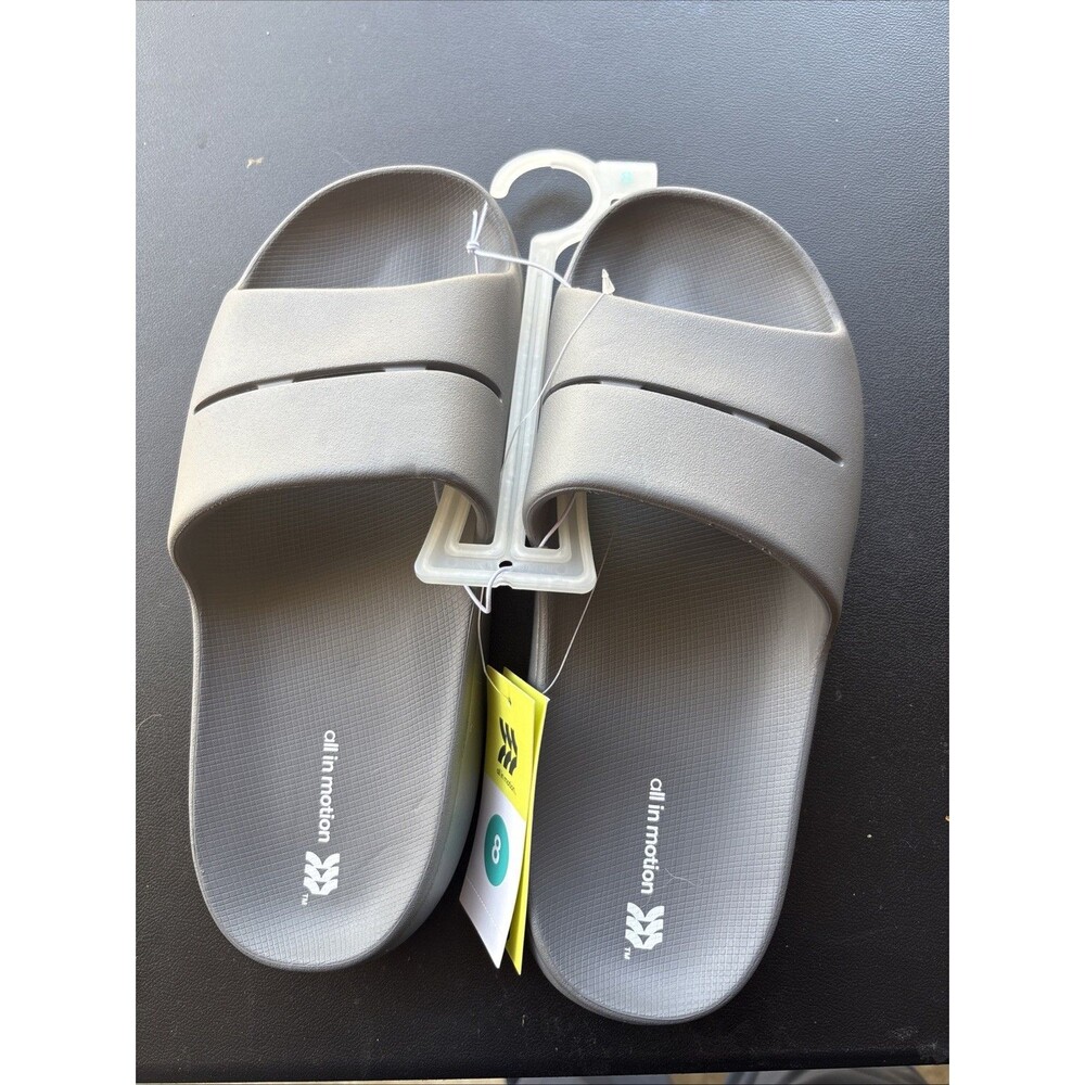 Men's Archie Recovery Slide - All In Motion™ Gray Size 8 Slip-On Sandals, NWT